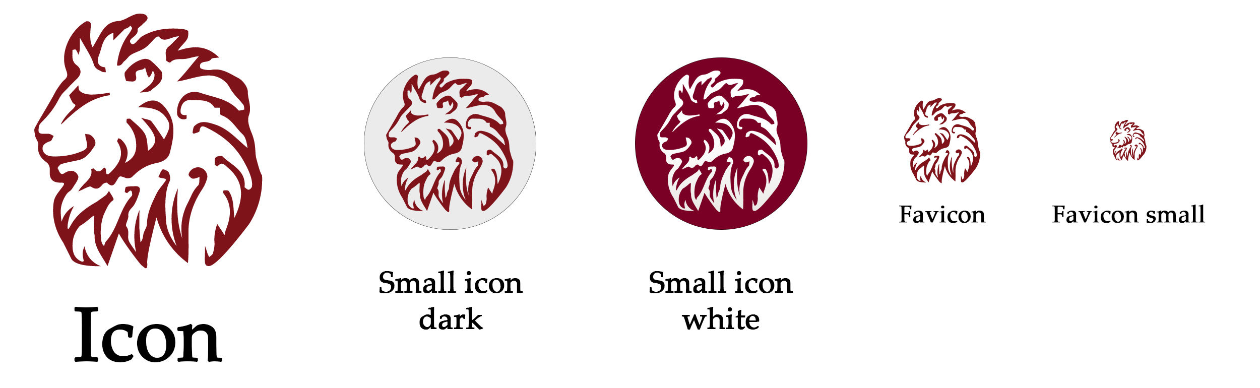 Villa Leoncin icons set